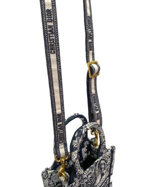Christian Dior（クリスチャン ディオール）Christian Dior (クリスチャン ディオール) TOTE ミニ フォンバッグ ネイビーの古着・服飾アイテム