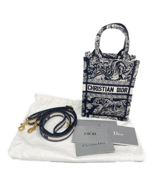 Christian Dior（クリスチャン ディオール）Christian Dior (クリスチャン ディオール) TOTE ミニ フォンバッグ ネイビーの古着・服飾アイテム