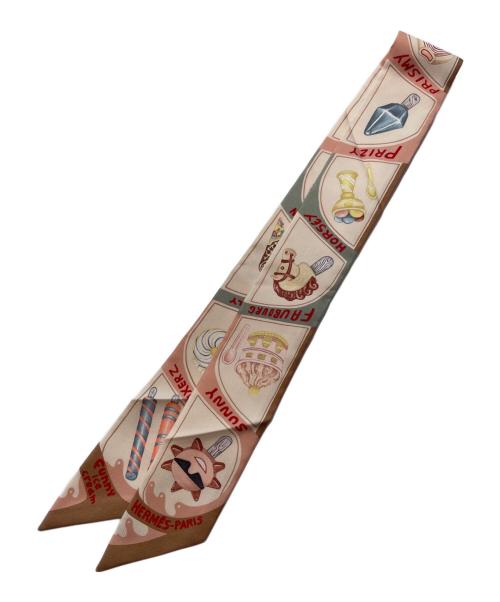 HERMES（エルメス）HERMES (エルメス) ツィリー/Funny Ice Cream《ファニー・アイスクリーム》 アイボリー×ピンクの古着・服飾アイテム