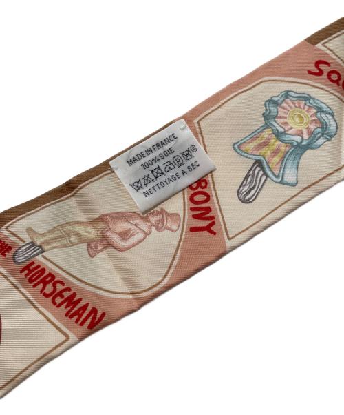 HERMES（エルメス）HERMES (エルメス) ツィリー/Funny Ice Cream《ファニー・アイスクリーム》 アイボリー×ピンクの古着・服飾アイテム