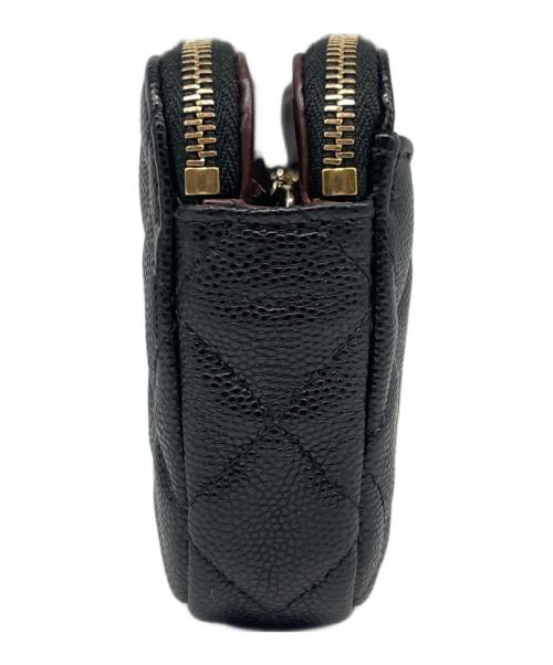 CHANEL（シャネル）CHANEL (シャネル) Wジップ チェーンウォレット ブラックの古着・服飾アイテム