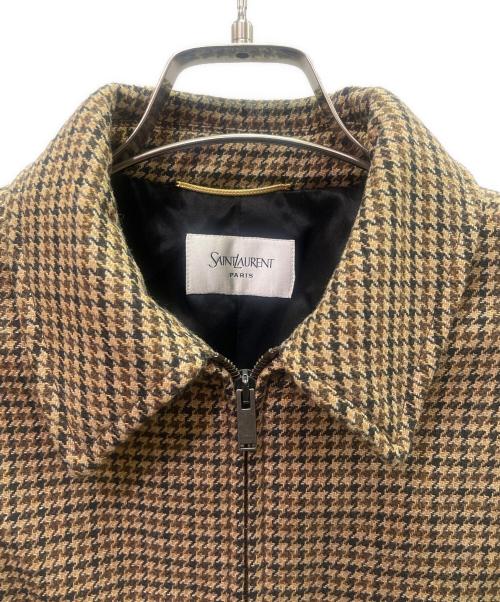Saint Laurent Paris（サンローランパリ）Saint Laurent Paris (サンローランパリ) チェックボンバージャケット ベージュ サイズ:Ｆ36の古着・服飾アイテム