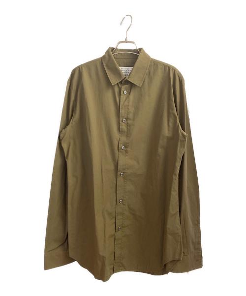 Maison Margiela（メゾンマルジェラ）Maison Margiela (メゾンマルジェラ) スリム レギュラーカラーシャツ カーキ サイズ:50の古着・服飾アイテム