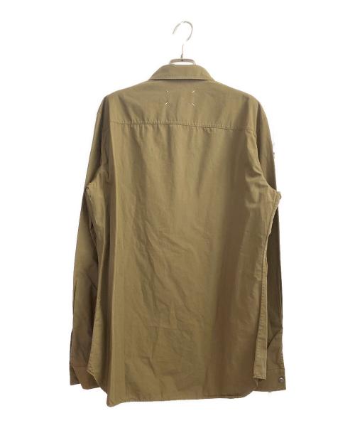 Maison Margiela（メゾンマルジェラ）Maison Margiela (メゾンマルジェラ) スリム レギュラーカラーシャツ カーキ サイズ:50の古着・服飾アイテム