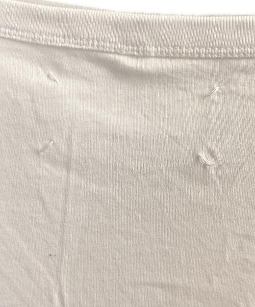 Maison Margiela（メゾンマルジェラ）Maison Margiela (メゾンマルジェラ) Vネック半袖カットソー ホワイト サイズ:Lの古着・服飾アイテム