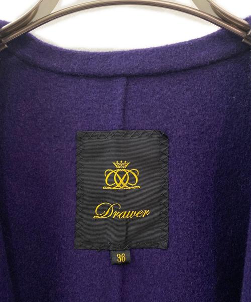 DRAWER（ドゥロワー）DRAWER (ドゥロワー) ガウンコート パープル サイズ:36の古着・服飾アイテム