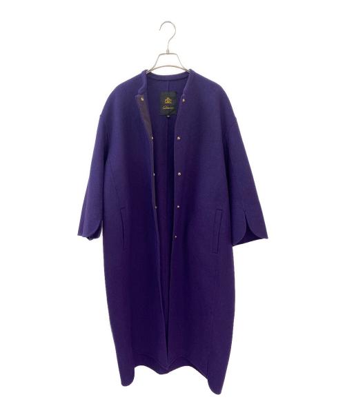 DRAWER（ドゥロワー）DRAWER (ドゥロワー) ガウンコート パープル サイズ:36の古着・服飾アイテム