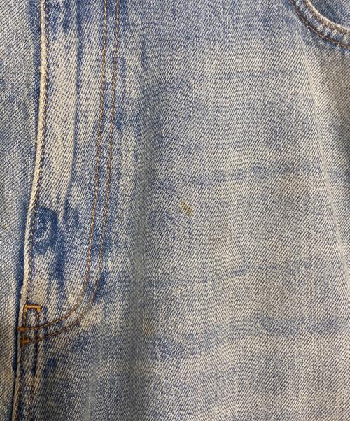 BALENCIAGA（バレンシアガ）BALENCIAGA (バレンシアガ) Pull-up wide baggy denim pants スカイブルー サイズ:Lの古着・服飾アイテム