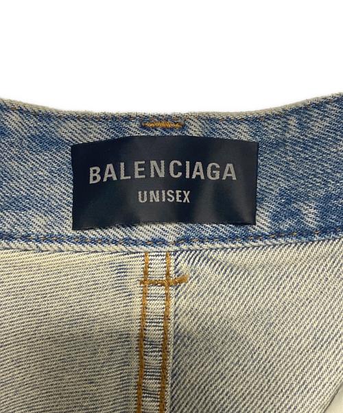 BALENCIAGA（バレンシアガ）BALENCIAGA (バレンシアガ) Pull-up wide baggy denim pants スカイブルー サイズ:Lの古着・服飾アイテム