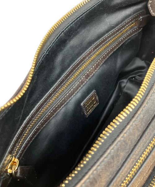 MIU MIU（ミュウミュウ）MIU MIU (ミュウミュウ) ポケット ナッパレザー バッグ 5BC189 ダークブラウンの古着・服飾アイテム