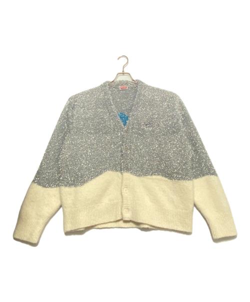 KENZO（ケンゾー）KENZO (ケンゾー) ラメニットカーディガン シルバー×アイボリー サイズ:FREEの古着・服飾アイテム