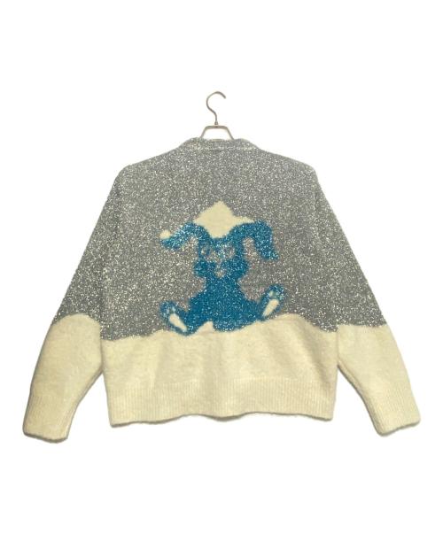 KENZO（ケンゾー）KENZO (ケンゾー) ラメニットカーディガン シルバー×アイボリー サイズ:FREEの古着・服飾アイテム