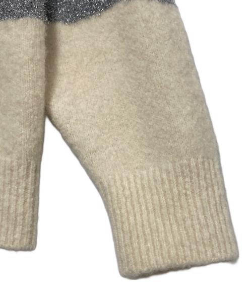 KENZO（ケンゾー）KENZO (ケンゾー) ラメニットカーディガン シルバー×アイボリー サイズ:FREEの古着・服飾アイテム