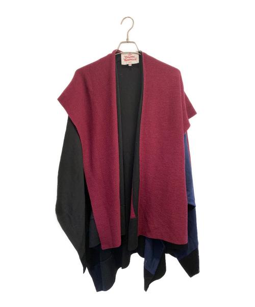 Vivienne Westwood man（ヴィヴィアン ウェストウッド マン）Vivienne Westwood man (ヴィヴィアン ウェストウッド マン) デザインカーディガン ボルドー×ブラック サイズ:Ｍの古着・服飾アイテム