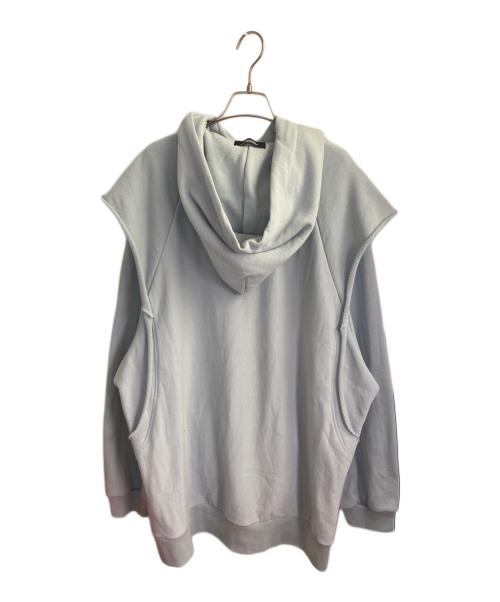 UNDERCOVER（アンダーカバー）UNDERCOVER (アンダーカバー) デザインコットンスウェットレイヤードフーディー スカイブルー サイズ:4の古着・服飾アイテム