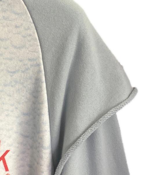 UNDERCOVER（アンダーカバー）UNDERCOVER (アンダーカバー) デザインコットンスウェットレイヤードフーディー スカイブルー サイズ:4の古着・服飾アイテム