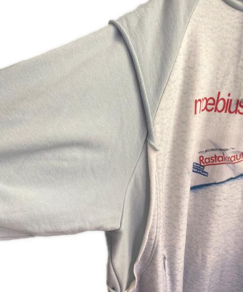 UNDERCOVER（アンダーカバー）UNDERCOVER (アンダーカバー) デザインコットンスウェットレイヤードフーディー スカイブルー サイズ:4の古着・服飾アイテム