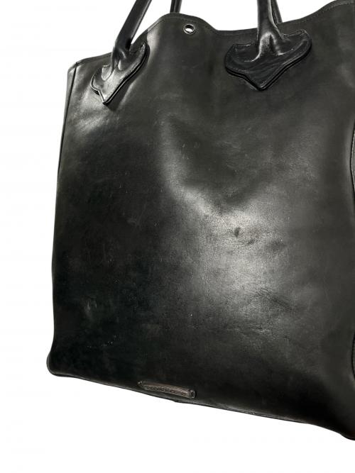 CHROME HEARTS（クロムハーツ）CHROME HEARTS (クロムハーツ) LEATHER TOTE BAG AOYAMA 20th ANNIVERSARY ブラックの古着・服飾アイテム