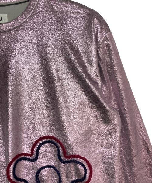 KIDILL（キディル）KIDILL (キディル) FLOWER CORD EMBROIDERY VELOUR L/S TEE ピンク サイズ:FREEの古着・服飾アイテム