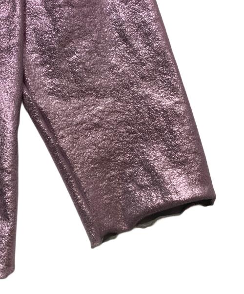 KIDILL（キディル）KIDILL (キディル) FLOWER CORD EMBROIDERY VELOUR L/S TEE ピンク サイズ:FREEの古着・服飾アイテム