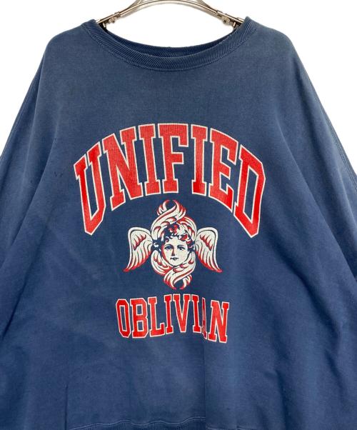 SAINT MICHAEL（セントマイケル）SAINT MICHAEL (セントマイケル) CREW SWEAT UNIFIED ネイビー サイズ:Lの古着・服飾アイテム