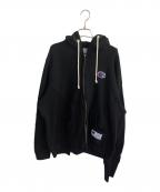 Champion×UNDERCOVERチャンピオン×アンダーカバー）の古着「リバースウィーブジップフーデッドスウェットシャツ」｜ブラック