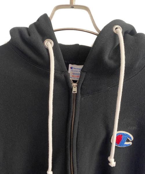 Champion（チャンピオン）Champion (チャンピオン) UNDERCOVER (アンダーカバー) リバースウィーブジップフーデッドスウェットシャツ ブラック サイズ:XXLの古着・服飾アイテム