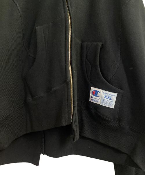 Champion（チャンピオン）Champion (チャンピオン) UNDERCOVER (アンダーカバー) リバースウィーブジップフーデッドスウェットシャツ ブラック サイズ:XXLの古着・服飾アイテム