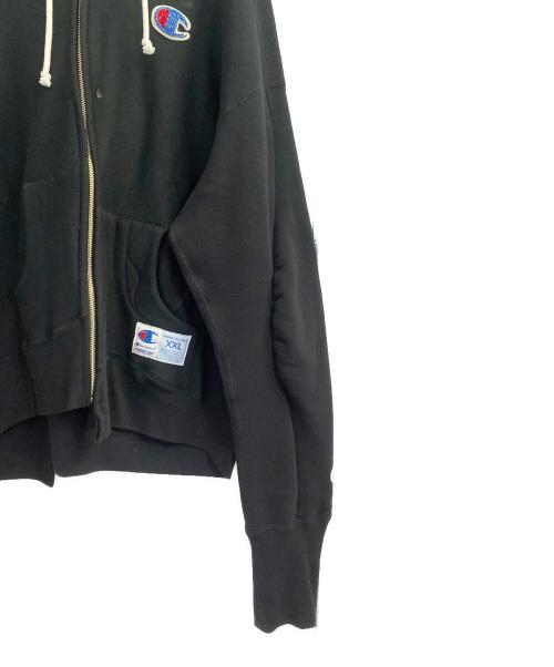 Champion（チャンピオン）Champion (チャンピオン) UNDERCOVER (アンダーカバー) リバースウィーブジップフーデッドスウェットシャツ ブラック サイズ:XXLの古着・服飾アイテム