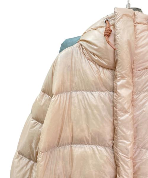 beautiful people（ビューティフルピープル）beautiful people (ビューティフルピープル) NANGA (ナンガ) multilayering down vest blouson ピンク×グリーン サイズ:42の古着・服飾アイテム