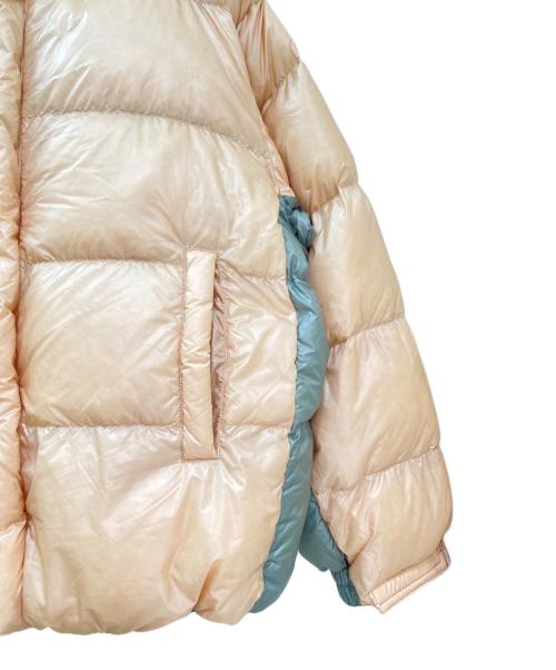 beautiful people（ビューティフルピープル）beautiful people (ビューティフルピープル) NANGA (ナンガ) multilayering down vest blouson ピンク×グリーン サイズ:42の古着・服飾アイテム