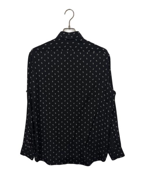 Saint Laurent Paris（サンローランパリ）Saint Laurent Paris (サンローランパリ) アンカー 総柄シャツ ブラック サイズ:39の古着・服飾アイテム