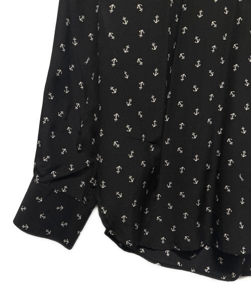 Saint Laurent Paris（サンローランパリ）Saint Laurent Paris (サンローランパリ) アンカー 総柄シャツ ブラック サイズ:39の古着・服飾アイテム
