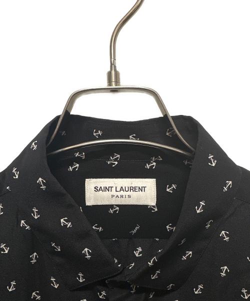 Saint Laurent Paris（サンローランパリ）Saint Laurent Paris (サンローランパリ) アンカー 総柄シャツ ブラック サイズ:39の古着・服飾アイテム