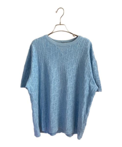 Dior（ディオール）Dior (ディオール) オブリーク テリーコットン ジャカードTシャツ ブルー サイズ:XLの古着・服飾アイテム