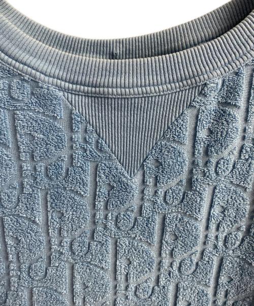 Dior（ディオール）Dior (ディオール) オブリーク テリーコットン ジャカードTシャツ ブルー サイズ:XLの古着・服飾アイテム