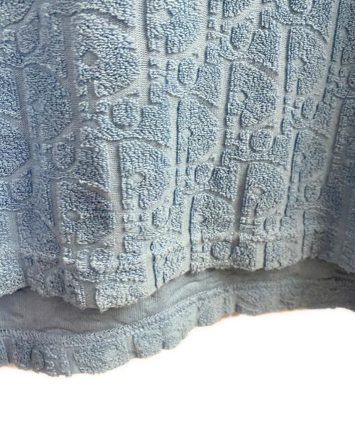 Dior（ディオール）Dior (ディオール) オブリーク テリーコットン ジャカードTシャツ ブルー サイズ:XLの古着・服飾アイテム