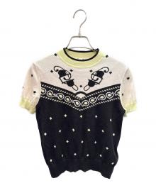 HERMES（エルメス）の古着「宮延の馬具/半袖ニット」｜ブラック