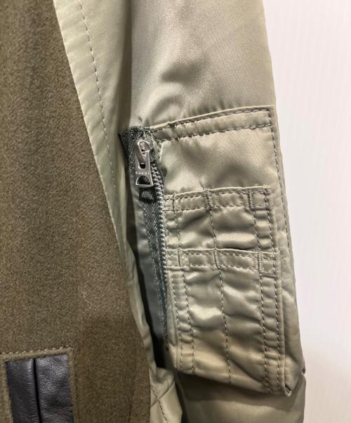 sacai（サカイ）sacai (サカイ) ナイロン切替ボンバーコート カーキ サイズ:2の古着・服飾アイテム