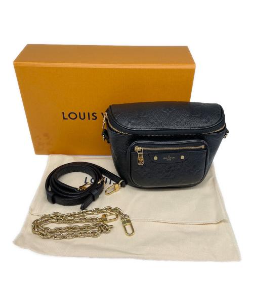 LOUIS VUITTON（ルイ ヴィトン）LOUIS VUITTON (ルイ ヴィトン) ミニバムバッグ/ショルダーバッグ ブラックの古着・服飾アイテム