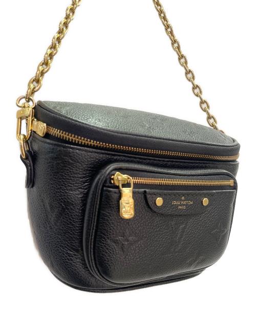 LOUIS VUITTON（ルイ ヴィトン）LOUIS VUITTON (ルイ ヴィトン) ミニバムバッグ/ショルダーバッグ ブラックの古着・服飾アイテム