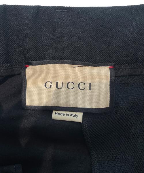 GUCCI（グッチ）GUCCI (グッチ) サイドラインイージースラックス ブラック サイズ:48の古着・服飾アイテム