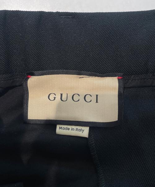 GUCCI（グッチ）GUCCI (グッチ) サイドラインイージースラックス/727451 ZAMDQ ブラック サイズ:48の古着・服飾アイテム