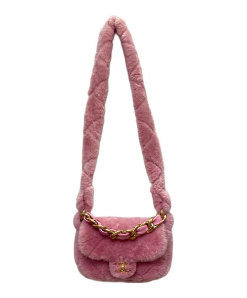 CHANEL（シャネル）CHANEL (シャネル) Flap Bag Shearling Lambskin ピンクの古着・服飾アイテム