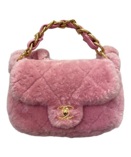 CHANEL（シャネル）CHANEL (シャネル) Flap Bag Shearling Lambskin ピンクの古着・服飾アイテム