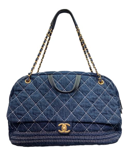 CHANEL（シャネル）CHANEL (シャネル) Large Bowling Bag/2WAYバッグ インディゴの古着・服飾アイテム