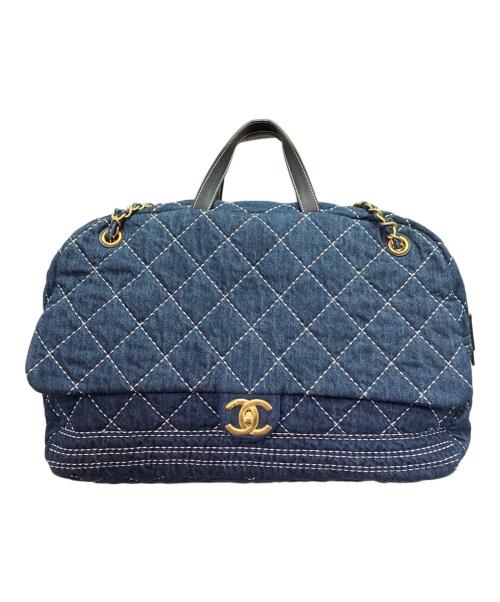 CHANEL（シャネル）CHANEL (シャネル) Large Bowling Bag/2WAYバッグ インディゴの古着・服飾アイテム