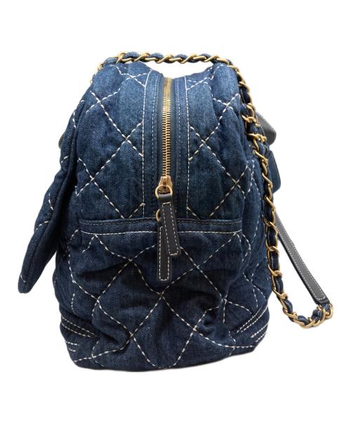CHANEL（シャネル）CHANEL (シャネル) Large Bowling Bag/2WAYバッグ インディゴの古着・服飾アイテム