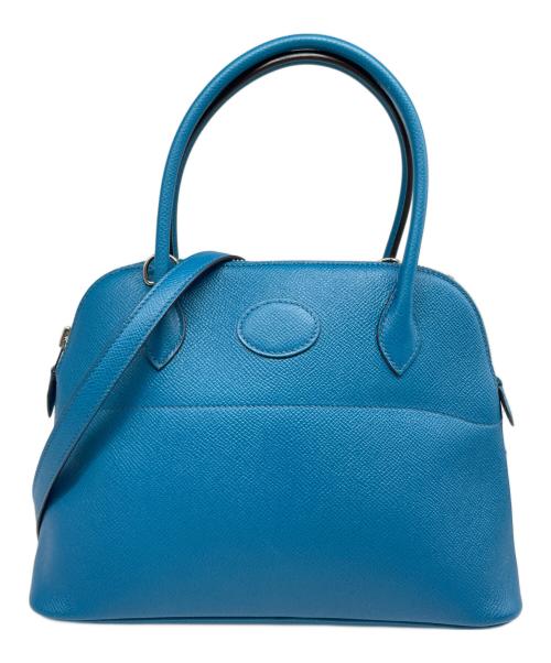 HERMES（エルメス）HERMES (エルメス) ボリード27/シルバー具/エプソン/ブルーイズミール/□R刻印 ブルーイズミール サイズ:27の古着・服飾アイテム