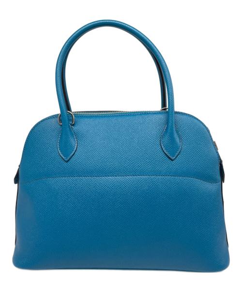 HERMES（エルメス）HERMES (エルメス) ボリード27/シルバー具/エプソン/ブルーイズミール/□R刻印 ブルーイズミール サイズ:27の古着・服飾アイテム